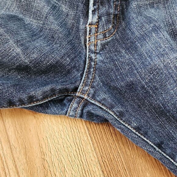 ☔️💜Red Engine Blue Cropped Jeans Size 6 - Picture 10 of 11